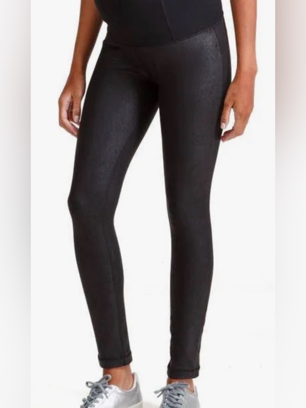 🧷🍼Ingrid & Isabel Faux Leather MATERNITY Leggings Black Never Worn TaG Removed🍼🧷